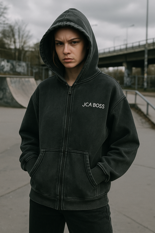 “BOSS VIBES ONLY” Boxy Fleece Hoodie