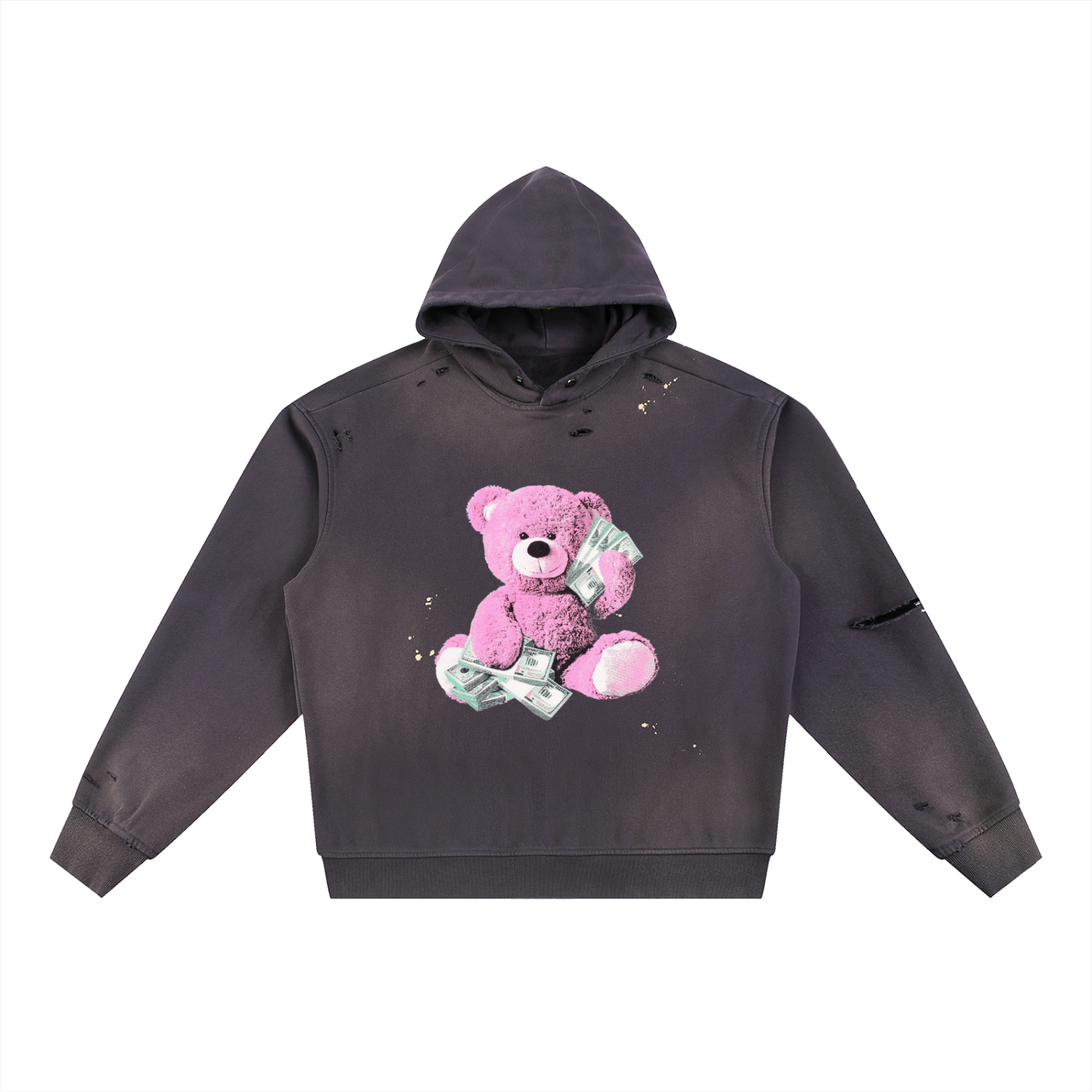 Sun Fade Frayed Fleece Hoodie